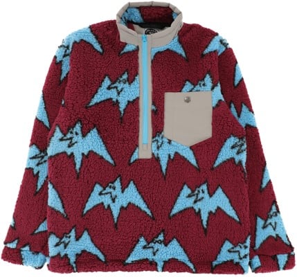 Airblaster Sherpa Half Zip Jacket - plum big terry - view large