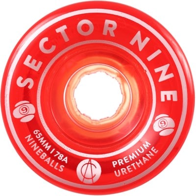 Sector 9 65mm Nineball Longboard Wheels - red (78a) - view large