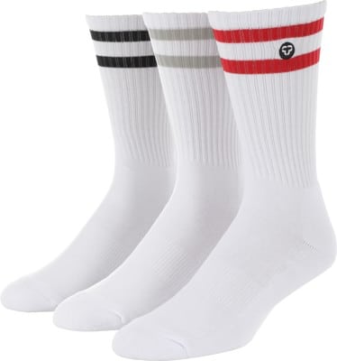 Tactics Icon Sock 3 Pack - striped white - view large