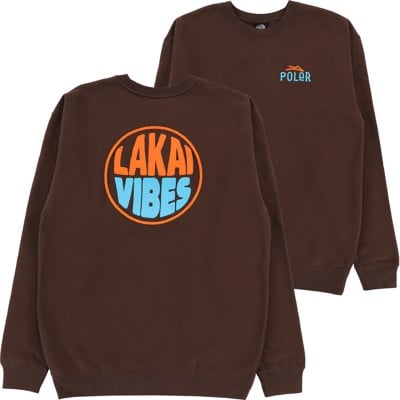 Lakai Lakai x Poler Vibes Crew Sweatshirt - chocolate - view large