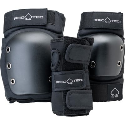 ProTec Street Adult Open Back 3-Pack Skate Pad Set - black - view large