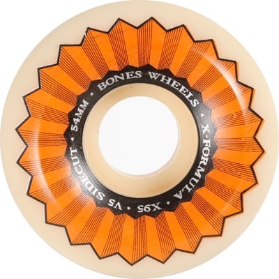 Bones X-Formula V5 Sidecut Skateboard Wheels - white/orange (95a) - view large