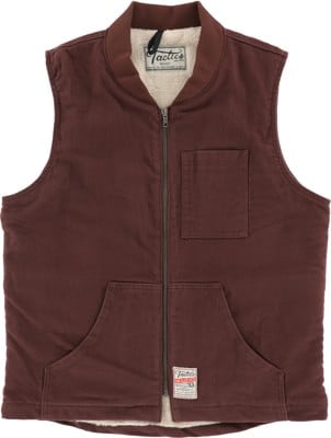 Tactics Sherpa Lined Workwear Vest Jacket - brown - view large