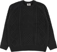 Souvenir Engineered Cable Knit Sweater - black