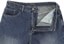 Erased Wide Leg Denim Jeans - blue - open
