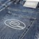 Erased Wide Leg Denim Jeans - blue - reverse detail