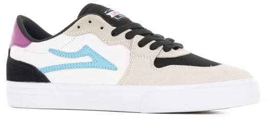Lakai York Skate Shoes - white/black suede - view large