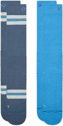 Stance Performance Mid Cushion 2-Pack Snowboard Socks - kaden sea blue