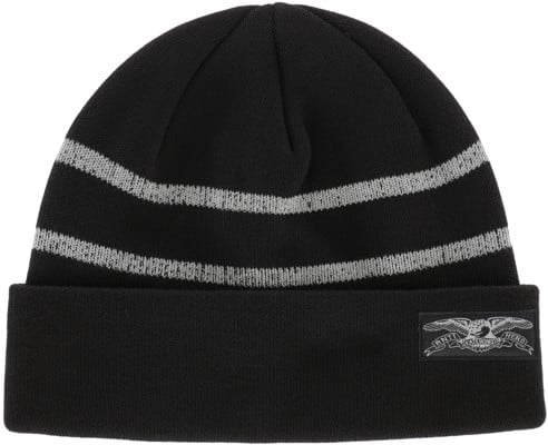 Anti-Hero Stock Eagle Label Cuff Beanie - black/grey stripe - view large