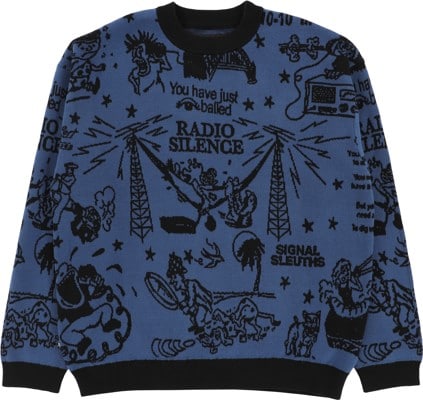 Passport Eyeball Knit Sweater - harbour blue/black - view large
