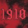 1910 Stay Clean Tie Dye Hoodie - black/red - front detail