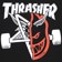Thrasher Spitfire Thrash & Burn Hoodie - black - front detail