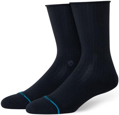 Stance Women's Rolled Solid Crew Socks - black - view large