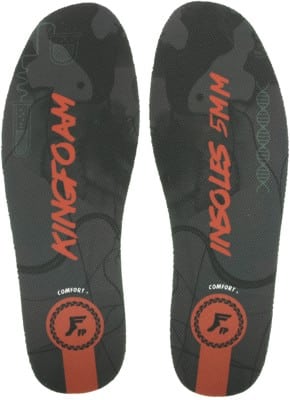 Footprint Kingfoam Flat 5mm Insoles - black camo/red - view large