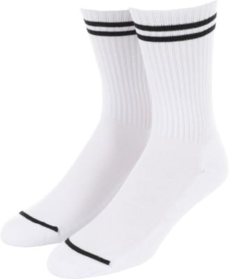 Polar Skate Co. 2 Stripe Rib Sock - white/black - view large