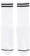Polar Skate Co. 2 Stripe Rib Sock - white/black - front