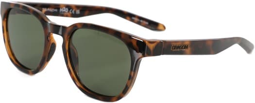 Dragon Bank LL H20 Polarized Sunglasses - shiny tortoise/green polarized lens - view large
