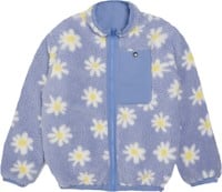Airblaster Youth Double Puffling Reversible Fleece Jacket - thistle big daisy