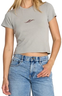 RVCA Women's 411 T-Shirt - sky grey - view large