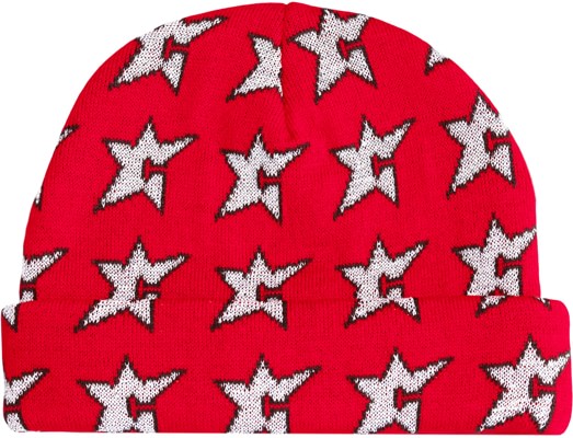 Carpet C-Star All Over Jacquard Beanie - red/silver - view large