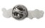 Polar Skate Co. Surf Logo Pin - silver/black - reverse