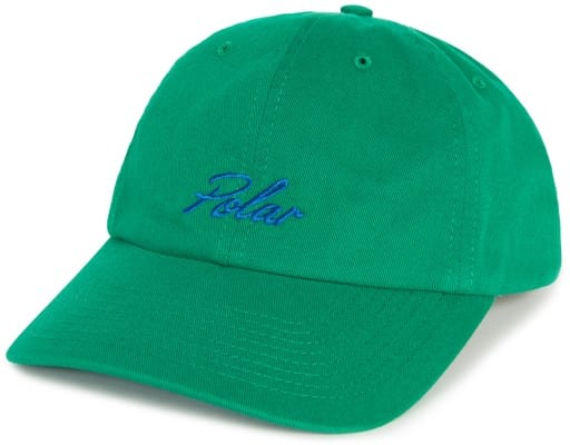 Polar Skate Co. Varsity Logo Sai Strapback Hat - emerald/blue - view large