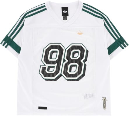 Adidas Tyshawn Jersey - white/ice gold metallic/collegiate green - view large