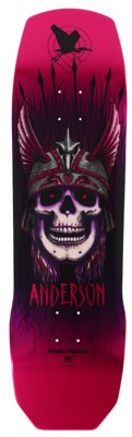 Powell Peralta Andy Anderson Heron Skull 9.13 Skateboard Deck - pink foil - view large