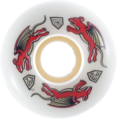 Powell Peralta Nano Rat AA2 Wide Ride Patch Skateboard Wheels - white (93a) - view large