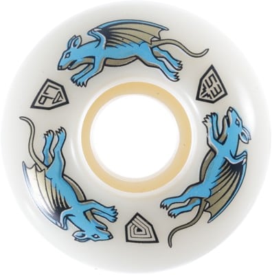 Powell Peralta Nano Rat AV4 Medium Ride Patch Skateboard Wheels - white (97a) - view large
