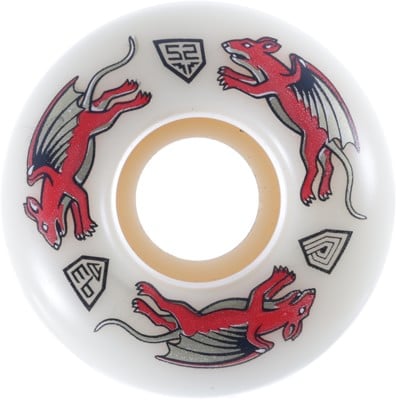 Powell Peralta Nano Rat Dragon Formula V4 Skateboard Wheels - white/red (93a) - view large