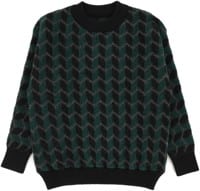 Polar Skate Co. Zig Zag Knit Sweater Vest Jacket - black/dark teal