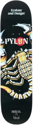 Pylon Ecstasy And Danger 8.25 Twin Skateboard Deck - black (twin pipeline)