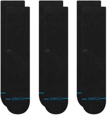 Stance Icon 3-Pack Sock - black/black - view large