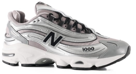 New Balance 1000 Shoes - silver metallic/truffle salt - view large