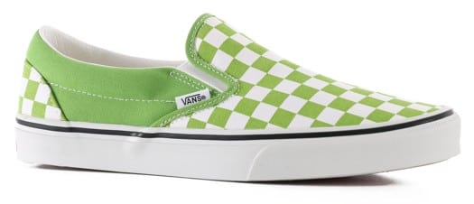 Vans Classic Slip-On Shoes - color theory checkerboard lime burst - view large