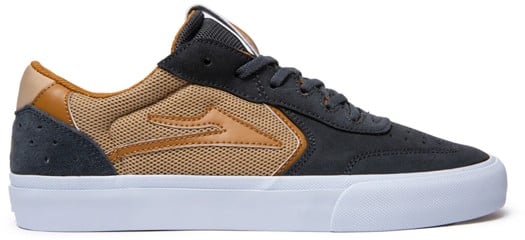 Lakai Atlantic Vulc Skate Shoes - charcoal/tan suede - view large