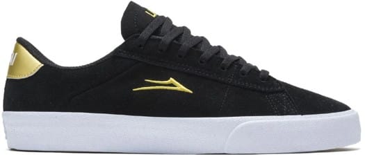 Lakai Newport Skate Shoes - black/yellow suede - view large