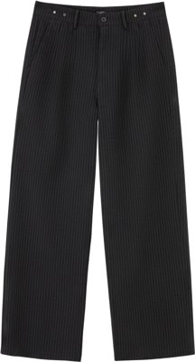 Lakai Wide Leg Trousers - Grey Pinstripe Pants - grey pinstripe - view large