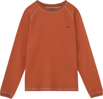 Lakai Longsleeve Raglan Waffle Shirt L/S T-Shirt - burnt orange - view large