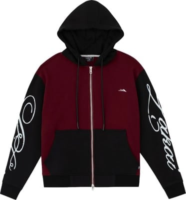 Lakai Two Tone Zip Up Hoodie - red dahlia/pirate black - view large