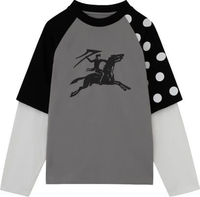 Lakai Double Layer Raglan Longsleeve L/S T-Shirt - black/grey/white - view large