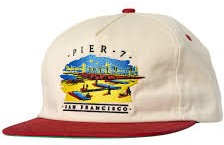 Real Pier 7 Snapback Hat - natural/maroon - view large