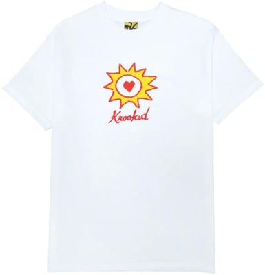 Krooked Sun Heart T-Shirt - white/red-yellow - view large