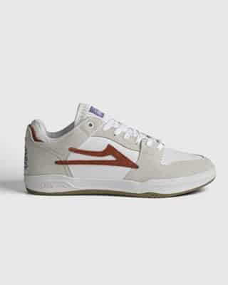 Lakai Telford Low Skate Shoes - (jacker) white suede - view large