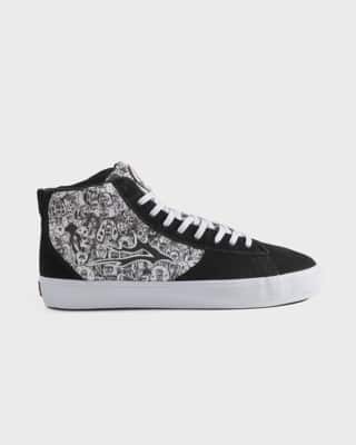 Lakai Newport High Skate Shoes - jay howell/black suede - view large