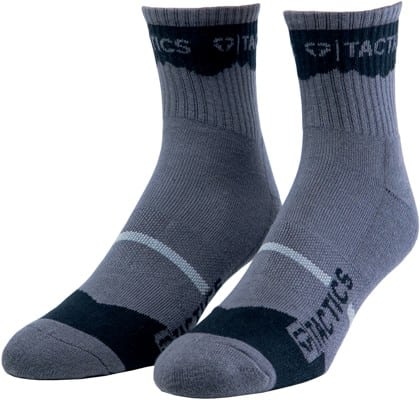 Tactics T-Logo Quarter Crew Sock - monochrome gray - view large